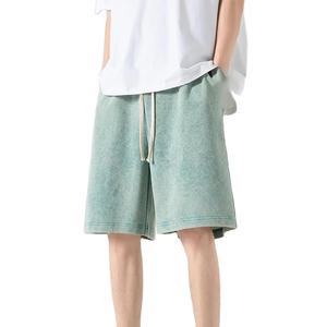 กางเกงขาสั้นผ้าซักแบบเป็นกรดสำหรับผู้ชายกางเกงขาสั้นสำหรับวิ่งแบบลำลองสำหรับฤดูร้อนออกแบบได้ตามต้องการ - Product Image 5