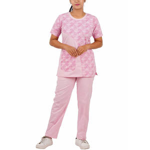 Uniformes de algodón poliéster transpirables de secado rápido para mujer, colores y tamaños personalizables para uso hospitalario - Product Image 1