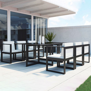 Modern Portable Ceramic Outdoor <b>Dining</b> Tables and <b>Chairs</b> for Apartment and Hotel Use - Product Image 2