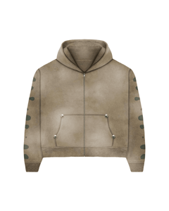 High Quality Distressed Applique Rhinestone 500GSM Cotton <b>Pullover</b> Hoodie And Sweatpants Set Custom Luxury Tracksuits For <b>Men</b> - Product Image 2