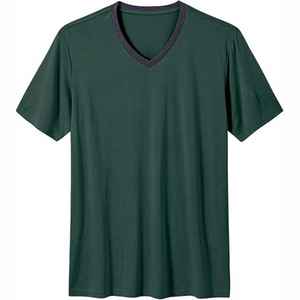 ชุดเสื้อยืดถักสำหรับผู้ชายแบบสั่งตัด2ชิ้นสไตล์ลำลองสีพื้นปักระบายอากาศได้ตามมาตรฐานฤดูร้อน - Product Image 2