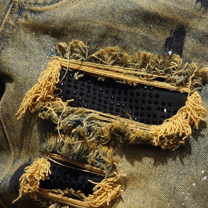 Nouveau short en jean fin pour homme, tendance estivale, extensible, slim, déchiré, service OEM personnalisé - Product Image 3