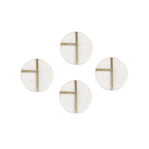 Sous-verres en marbre à la mode intérieur Coeur d'or Hôtel de luxe Super décoration Sous-verres de table Couvercle en marbre et or Dessous de verre de designer - Product Image 6