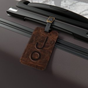 Étiquette de bagage de voyage en cuir avec logo personnalisé étiquette de valise vierge vintage LLT-0012 de sac - Product Image 6