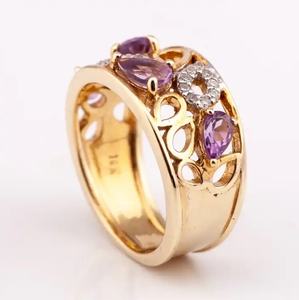 แหวนหรู R-8249 เครื่องประดับเงินสําหรับผู้หญิง แหวนหมั้น แหวนเพชรแท้จากผู้ผลิตในประเทศไทย - Product Image 1