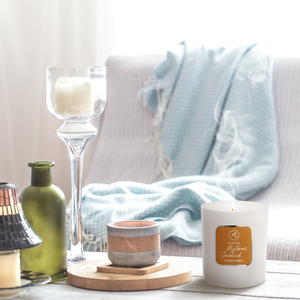 Bougie parfumée Aromatika au bois de santal mystérieux, en cire de soja, dans un bocal en verre, collection pour la maison, aromathérapie haut de gamme, cadeau méditatif - Product Image 3