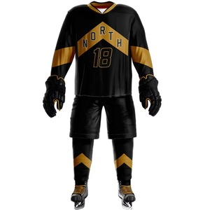 100% poliéster equipo transpirable uniformes de hockey sobre hielo alto fabricante mejor Material profesional uniforme de hockey sobre hielo - Product Image 5