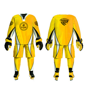 Camiseta de Hockey sobre Hielo Personalizada al por Mayor, Estilo Conjunto, Impresa con Transferencia Térmica, Resistente al Viento y al Agua, 100% Poliéster - Product Image 4