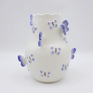 Jarrones de flores con detalles de mariposa de diseño estándar, minimalismo nórdico, jarrón de cerámica moderno y elegante para decoración de hogar y restaurante - Product Image 6