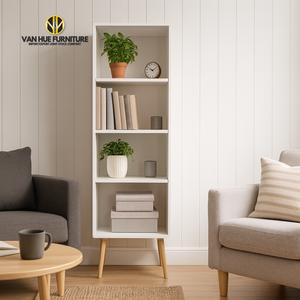 Estantería abierta de 6 niveles, moderna, blanca, de madera, independiente, para exhibir y almacenar, para escuela, dormitorio, sala de estar, oficina - Product Image 1