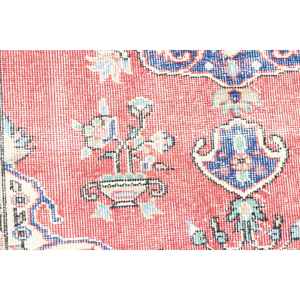 พรมวินเทจขนาด 3.9x6.5 ฟุต สีแดง ลายเปอร์เซีย ตุรกี ทำจากขนสัตว์ - Product Image 5