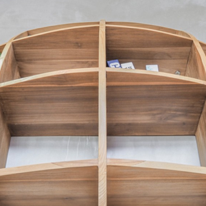 Estante de exhibición de pared de madera de teca a la venta organizador de estante flotante único para rústico moderno - Product Image 4