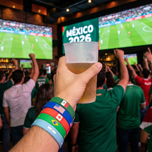 Pulsera de Silicona con Bandera Nacional de EE. UU., Canadá y México para el Torneo Global de Fútbol 2026, Brazalete de Apoyo para Aficionados - Product Image 3