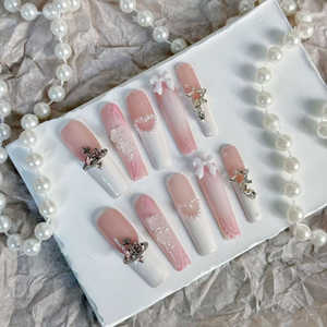 Uñas Postizas Color Rosa Stardust - Product Image 1