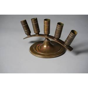 Petit candélabre décoratif en laiton au design élégant Chandelier unique à 5 bras Pot à bougie Table décorative Nouveau look Candélabre maison - Product Image 6