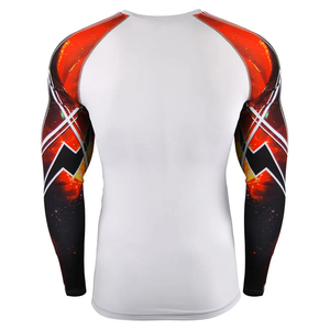 Custom Made Simple Plain Blank Men Rash Guards para la venta en línea Profesional último hecho Precio barato Hombres Rash Guard - Product Image 3