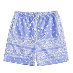 Short en polyester personnalisé confortable à taille élastique avec poches pour hommes Short de plage d'été imprimé pour hommes - Product Image 2