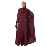 Abaya Moderne Papillon pour Femme, Élégante en Tissu Nida, Style Dubaï, Robe Islamique à Manches Longues, Kaftan Modeste Grande Taille, Robe en Polyester V