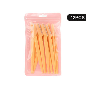 Lot de 12 rasoirs à sourcils et rasoirs faciaux multicolores pour femmes et hommes avec étui de protection - Product Image 5