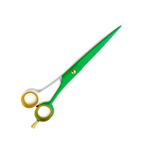 Ciseaux de coupe de cheveux professionnels couleur verte et blanche métal acier ciseaux de coupe de cheveux ciseaux de Salon pour la beauté - Product Image 2