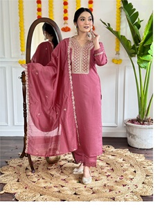 ชุดสูทผ้าไนลอนอินเดียสำหรับเด็กผู้หญิงชุดใส่ไปงานปาร์ตี้ - Product Image 3