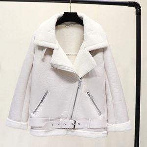 Veste en cuir pour femme de qualité supérieure, en peau de mouton véritable, design tricoté écologique, légère, vêtement d'extérieur d'hiver, couleur unie - Product Image 6