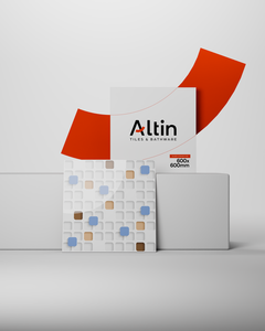 กระเบื้องเซรามิกพอร์ซเลนขัดเงา ลายสี่เหลี่ยมจัตุรัส ขนาด 24x24 นิ้ว (600x600 มม.) รุ่น 3D S77 ผิวมันเงา สำหรับตกแต่งห้องนั่งเล่นและห้องนอน - Product Image 1