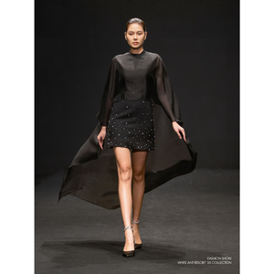 2025 mejores ventas ropa de mujer de lujo AMI CUPRO CAPA LARGA palangre capa exterior Cupro Boutique ropa mujeres de Vietnam - Product Image 2