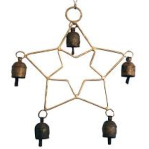 Matériau en cuivre de haute qualité en forme d'étoile Design en forme d'anneau Tenture murale Carillon éolien Cloches Intérieur Extérieur Décoration Cloches - Product Image 3