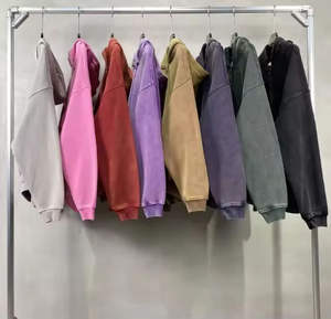 เสื้อฮู้ดดี้ผ้าเจอร์ซีย์บุซับในกันลม ทรงปกติ สำหรับผู้ชายและผู้หญิง ลวดลายพิมพ์แบบพัฟ โลโก้สั่งทำพิเศษ ล้างสีแบบ Acid Wash ซิปหน้า ผ้าเฟรนช์เทอร์รี่ 100% สำหรับฤดูหนาว - Product Image 3