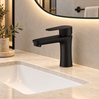 Robinet de salle de bain moderne WYRAX en acier inoxydable brossé à trou unique, à poser sur le comptoir, idéal pour salon et salle de sport - Vente chaude