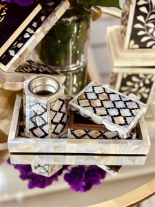 Conjunto de soporte de incienso árabe hecho a mano de primera calidad, quemador Bakhoor de perla madre de lujo para fragancia del hogar, decoración religiosa para otoño - Product Image 2