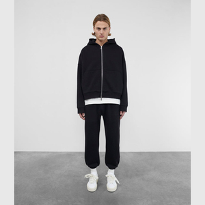 Vente en gros de sweats à capuche surdimensionnés pour hommes personnalisés avec logo brodé, 100% coton, poids lourd 500 g/m², sweats à capuche unisexes vierges pour hommes pas chers - Product Image 5