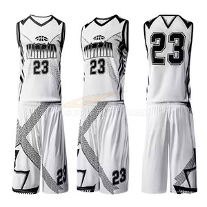 Nouvel uniforme de basket-ball Sublimation maillots d'équipe personnalisés usine vente en gros ensembles de maille réversible à séchage rapide - Product Image 4