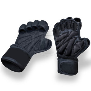 High Quality Leather and Nylon <b>Weight</b> Lifting <b>Gloves</b> with Customized Color & Logo PROTEK INDUSTRIES Brand for Gym Use - Product Image 1