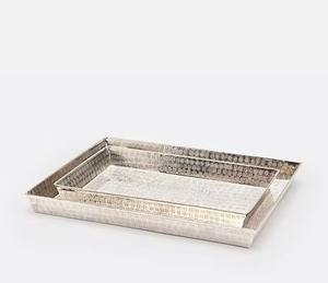 Bandeja de Servicio Rectangular de Acero Inoxidable Elegante Hecha a Mano, Duradera, Ecológica, Decorativa para el Hogar, Granja, Boda, KRAFT - Product Image 6