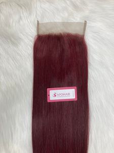Couleur chaude 100% Naturel Vietnamien Remy Cheveux 5x5 Fermeture Droite 8A Grade Bébé Style Naturel Noir 1B Cheveux Extensions de Cheveux Humains - Product Image 3