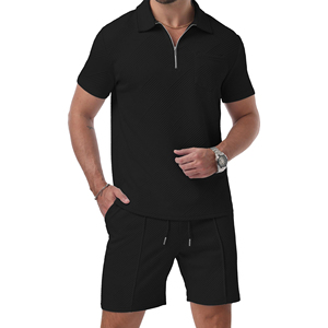 2025 ropa de hombre de talla grande conjuntos de hombre estilo callejero camisetas y pantalones cortos 2 uds conjunto doble ropa informal de verano para hombres cómodos - Product Image 5