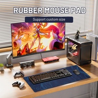 Tapis de souris de jeu XXL personnalisé avec impression par transfert thermique, base en caoutchouc antidérapante, logo couleur personnalisable pour la maison et le bureau