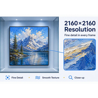 Écran Android carré pour salon d'art, 29,4 pouces, 4K, contraste élevé 1:1, IPS, cadre fin, panneau métallique, LCD, direct usine