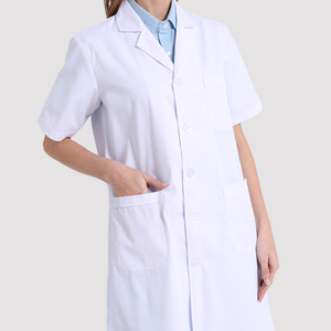 Directo de fábrica médico blanco Scrub Coat Unisex enfermera médico general manga larga Hospital Dental trabajo abrigo personalizado laboratorio abrigos - Product Image 5