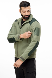 Chaqueta de lana táctica de aventurero moderno con cierre de cremallera diseñada para cada elemento del entorno de misión para soldados - Product Image 2