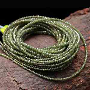 ลูกปัดเพชรกรีนไดมอนด์เกรด AAA+ ขนาด 1.6-2.4 มม. รูปทรงเหลี่ยมเพชรพลอย ร้อยเป็นเส้นยาว 15 นิ้ว สำหรับทำเครื่องประดับ DIY ปราศจากข้อขัดแย้ง - Product Image 2