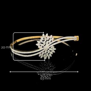 Pulsera de diamantes marquesa con baño de oro macizo de 14k personalizada para joyería unisex, moissanita totalmente engastada - Product Image 4