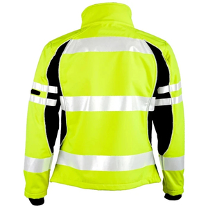 Chaqueta de seguridad amarilla y negra de alta visibilidad con rayas reflectantes Ropa DE TRABAJO impermeable a prueba de viento para protección al aire libre - Product Image 6
