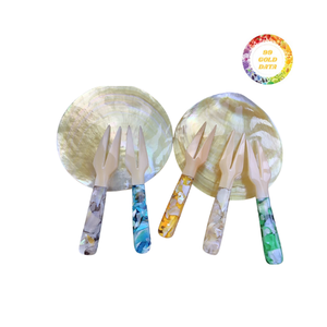 Cuillères en nacre de luxe fabriquées à la main élégance pour une cuisine raffinée - Product Image 1