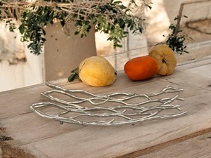 Elegante bandeja de rama decorativa de aluminio con diseño artístico perfecto para centro de mesa de comedor y decoración moderna para el hogar - Product Image 5