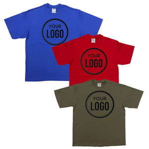 Camiseta de manga corta Pro Club Camiseta de cuello redondo de algodón pesado/poliéster con opción de marca personalizada Camiseta de peso pesado - Product Image 1