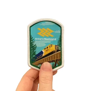 Personnalisé 3D Puff Cadet Patriotique Patch Insigne Cercle Carré Triangle Rectangle Ovale Ruban Tissé Étiquettes Polyester Matériel Fin Pli - Product Image 1