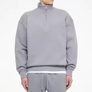 400gsm 80% Cotton 20% Polyester Winter Men's Hooded Fleece Pullover Cropped Sweatshirt Regular Fit - Product Image 3
